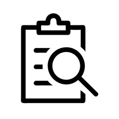 Clipboard with Magnifying Glass Icon Design