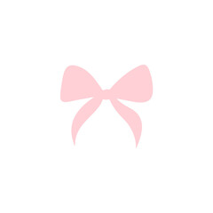 Pink ribbon bows. Vector illu 