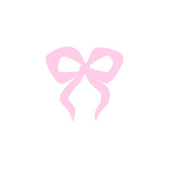 Pink ribbon bows. Vector illu 