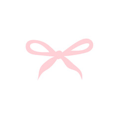 Pink ribbon bows. Vector illu 