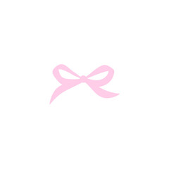 Pink ribbon bows. Vector illu 