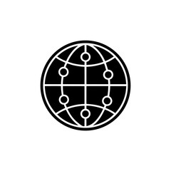 creative details  Globe with connection icon Vector Illustration 