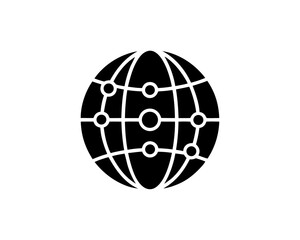 creative details  Globe with connection icon Vector Illustration 