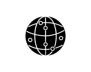 creative details  Globe with connection icon Vector Illustration 