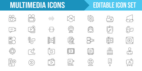 Multimedia icons for digital content including audio and video control