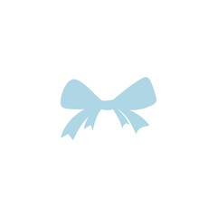 Simple blue ribbon bow