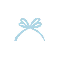 Simple blue ribbon bow