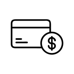Credit Card Payment with Dollar Symbol Icon Design