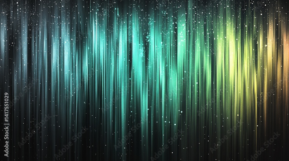 Poster colorful abstract background with vertical lines and falling snow effect style