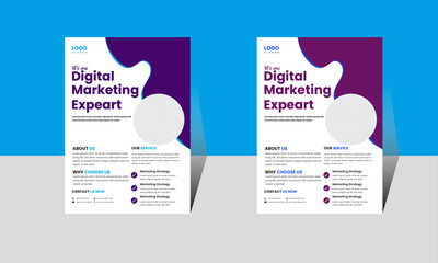 Corporate creative colorful business flyer template design set, abstract business flyer, vector template design or business poster template ,