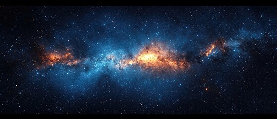 Obraz premium Stunning Panorama of the Milky Way Galaxy Celestial Wonders in Deep Space