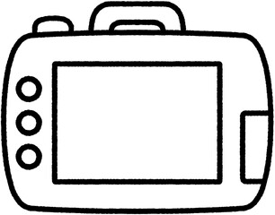 유치원 어린이집 카메라 색칠하기 도안 일러스트