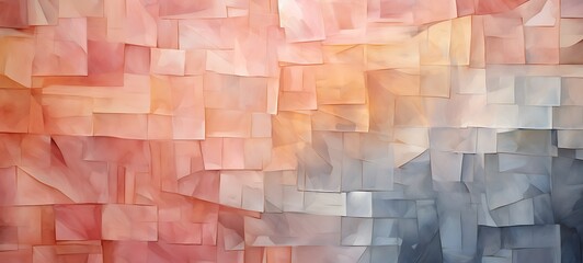 abstrak mozaic color of peach in drakness War, ai generative