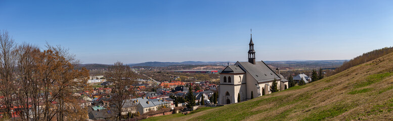 Panoramic view from the Castle Hill at Checiny, Poland.
