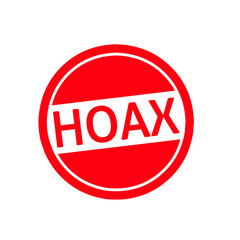 hoax label sign illustration