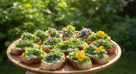 A beautiful snowy winter scene featuring skis and a snowboard near a cozy wooden cabin.