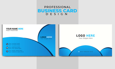 modern and simple business card design. creative business card , name card, visiting card simple clean vector design	template.