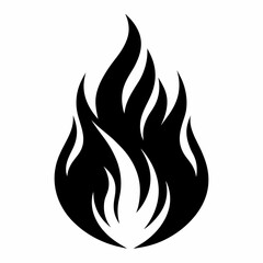 Freedom Flame vector silhouette black design white background