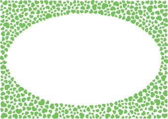 ハート柄の背景 緑系の単色 ハート