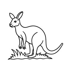 Download Kangaroo Vector Grass Art And Illustration Eps File For Design.