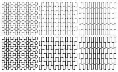 Fototapeta premium Seamless pattern for wallpaper. Thin and thick wavy geometric lines. Vector illustration.
