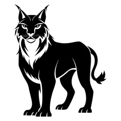 Download Lynx Vector Silhouette Art And Illustration  Eps File For Design.