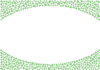 ハート柄の背景 緑系の単色 ハート