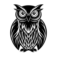 Download Owl Silhouette Vector Art And Illustration Eps File For Design.