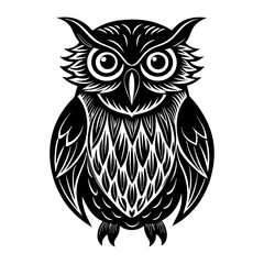 Download Owl Silhouette Vector Art And Illustration Eps File For Design.