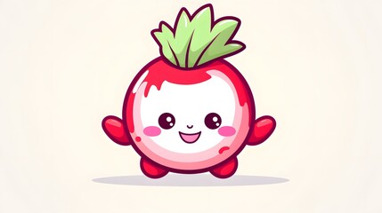 Creative logo design for a fun and quirky radish-themed store or company