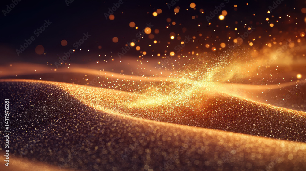 Aufkleber fragmented holograms and digital dust transform a post-connection desert landscape into a surreal di