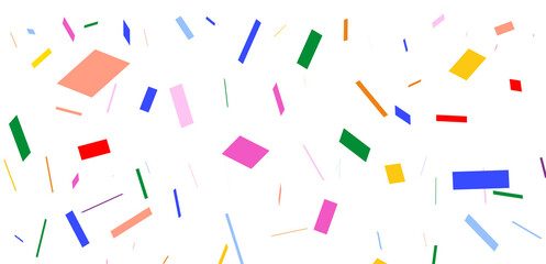 colorful confetti on white