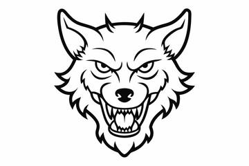 Zombie Wolf Head Horror Outline