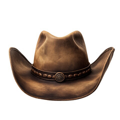 Cowboy Hat Close-Up Studio Shot on White Background