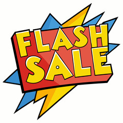 Flash Sale Vector Graphic With Dynamic Lightning Bolt Design For Promotions