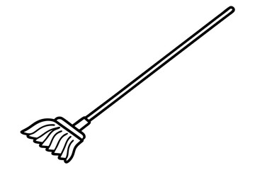 Floor Cleaning Mop Line Art
