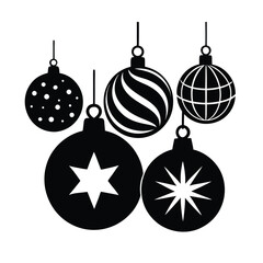 set of christmas balls