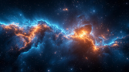 Fototapeta premium Stunning view of a colorful nebula in deep space illuminated by cosmic light nebula, space, cosmic, stars, gases, universe, color, light, astronomical, celestial, deep, formation, s
