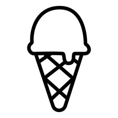 ice cream cone icon vector illustration