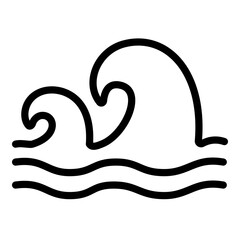 Ocean wave icon vector illustration.
