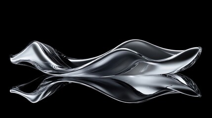 Abstract sculpted glass dish