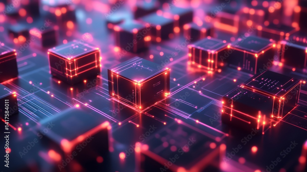 Aufkleber digital innovation event showcasing technology concepts in a futuristic environment
