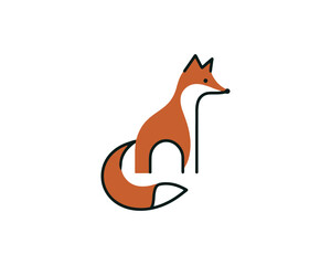 Obraz premium Fox logo design for brand identity