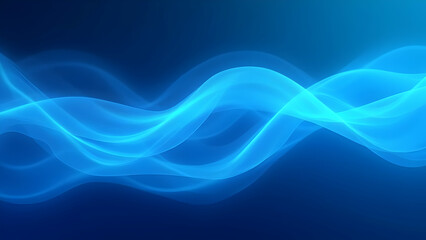 Obraz premium A blue wave with a white line in the middle