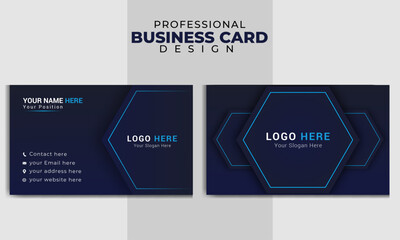 modern and simple creative luxury business card design. professional  creative  name card ,visiting card design vector template .	