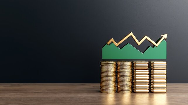 Investment growth strategy financial sector infographic business environment motivational concept - Powered by Adobe