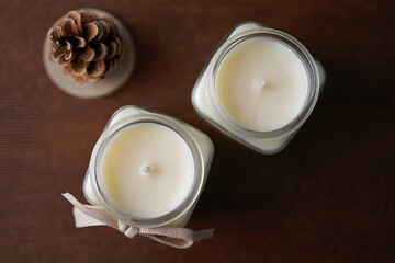Obraz premium candle glass