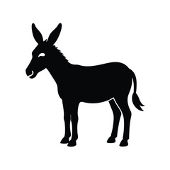 Fototapeta premium Donkey Silhouette vector illustration, Donkey Silhouette Bundle