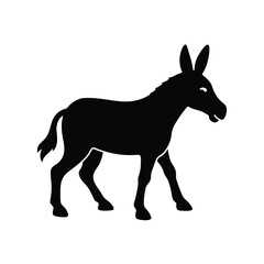 Obraz premium Donkey Silhouette vector illustration, Donkey Silhouette Bundle