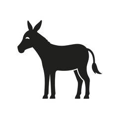 Fototapeta premium Donkey Silhouette vector illustration, Donkey Silhouette Bundle